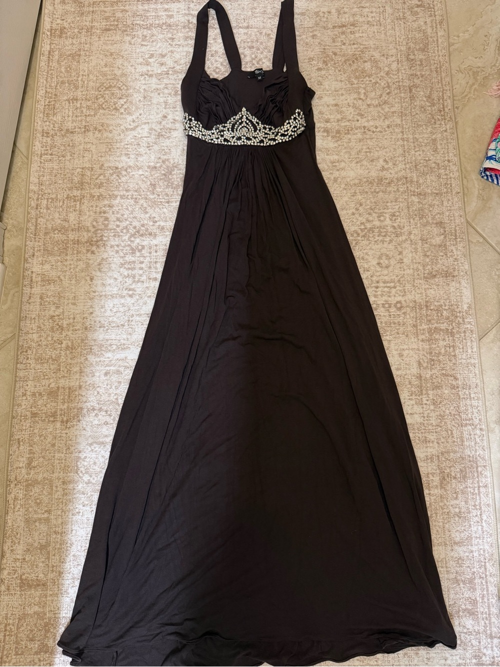 SKY Maxi Dress with Rhinestone Empire top